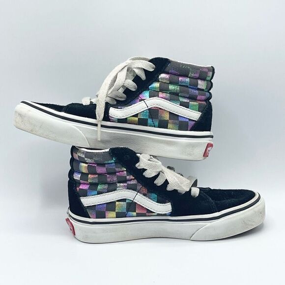 Vans Old Skool Metallic Rainbow Sk8-Hi lace up sneakers - Kids US 11.5 - Picture 8 of 9